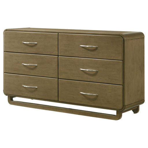Tully - 6 Drawer Dresser - Nutmeg Brown Furniture Max