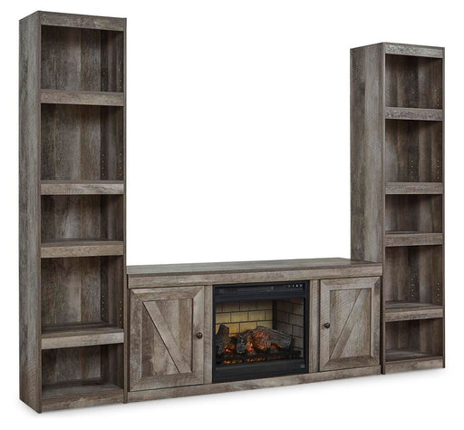 Wynnlow - 3-Piece Entertainment Center With Electric Fireplace - Gray Signature Design by Ashley®