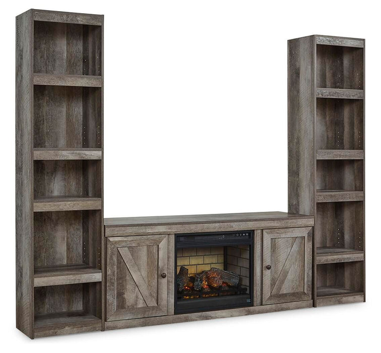 Wynnlow - 3-Piece Entertainment Center With Electric Fireplace - Gray Signature Design by Ashley®