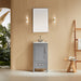 Fully Assembled 18'' Freestanding Single Bathroom Vanity With Ceramic Top - Gray Home Essentials