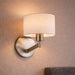Nebula - Base Wall Lamp With Rotary Switch Shade - Brushed Nickel / Silver / White Ashcroft Furniture