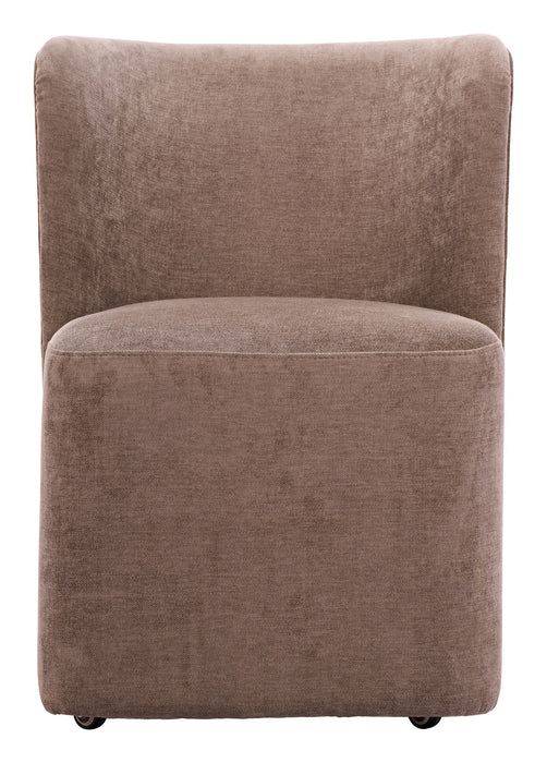 Bambun - Dining Chair With Wheels - Brown Zuo Modern