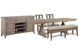 Paxton Place - Extendable Trestle Dining Table Set Magnussen Furniture