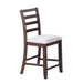 Ladder Back Design Counter Height Dining Chairs (Set of 2) - Walnut Home Essentials