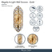 Michael Amini Lighting - Regalia 4-Light Crystal Wall Sconce - Gold Michael Amini