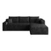 Cloud Sectional Sofa, Comfort U-Shaped Sofa For Living Room - Black Home Essentials
