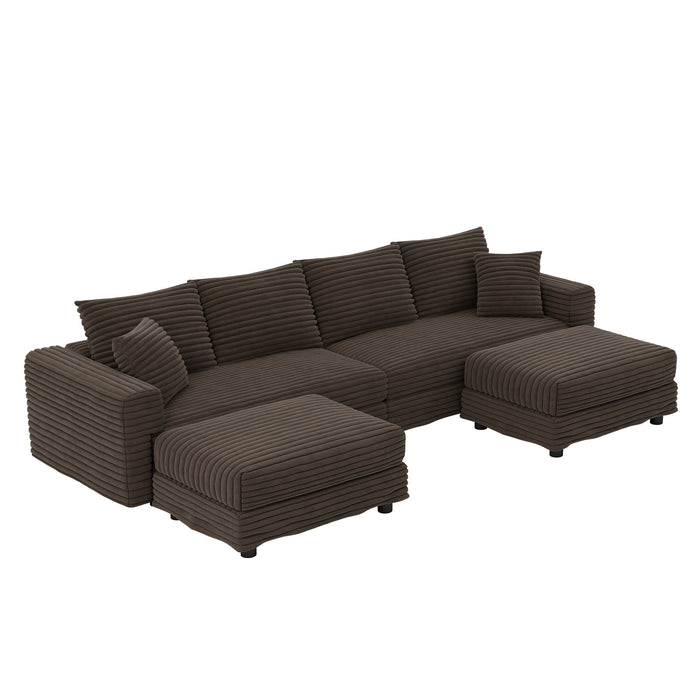 Modern Comfy Upholstered Sofa Cloud Couch & Deep Seat Couches Home Essentials