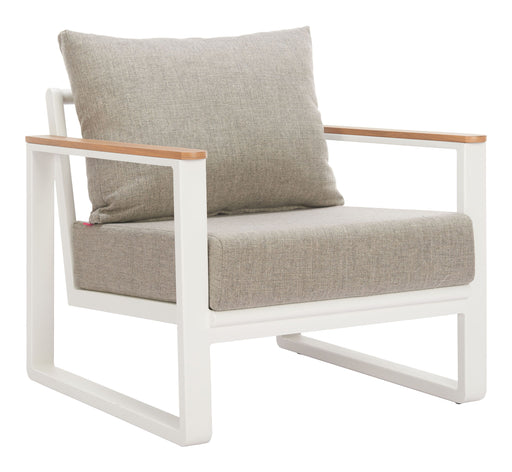 Welt - Outdoor Armchair - Taupe / White Zuo Modern