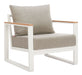 Welt - Outdoor Armchair - Taupe / White Zuo Modern