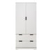 Fluted Kitchen Pantry Cabinet With 2 Large Drawers & 8 Door Spice Rack Home Essentials