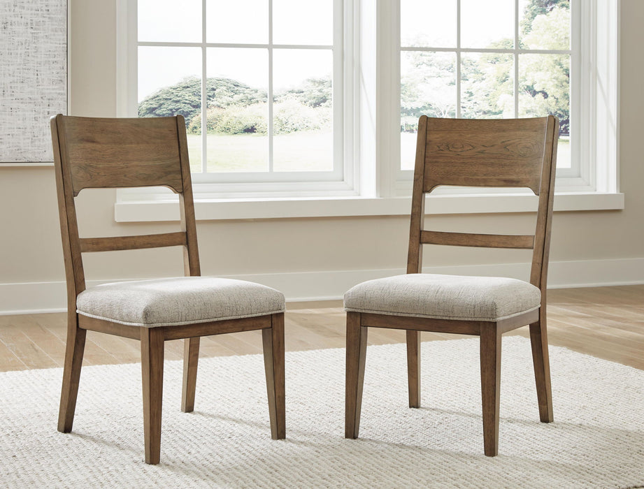 Cabalynn - Dining Uph Side Chair (Set of 2) - Oatmeal / Light Brown Signature Design by Ashley®