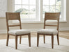 Cabalynn - Dining Uph Side Chair (Set of 2) - Oatmeal / Light Brown Signature Design by Ashley®