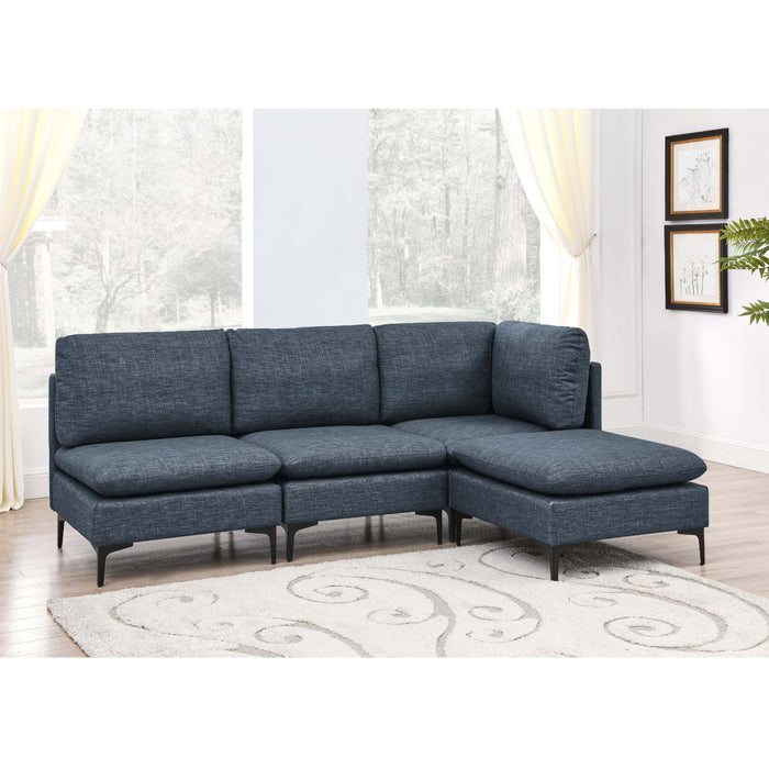 Upholstered Modular Sectional With Tall Legs, Medium Firm Seat Home Essentials