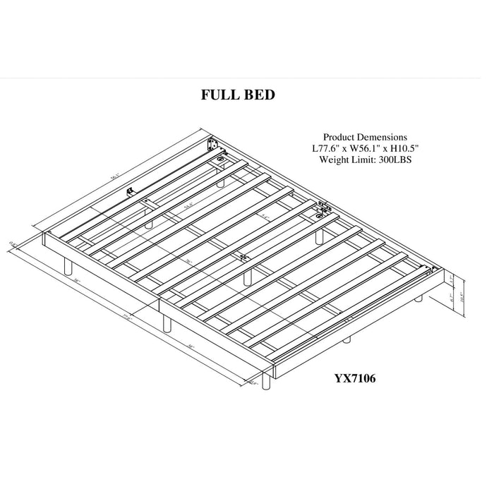 Modern Floating Platform Bed Frame Home Essentials