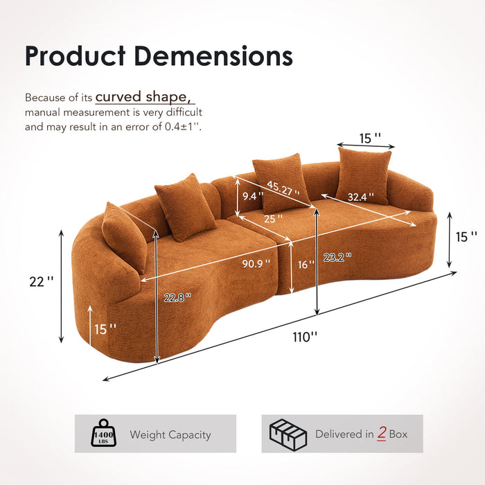 4 Seater Sofa With Fabric, 30D, 60 Hardness Full Sponge, 4 Pillow For Living Room, Home Furniture Sleeper Sectional Sofa For Apartment Home Essentials