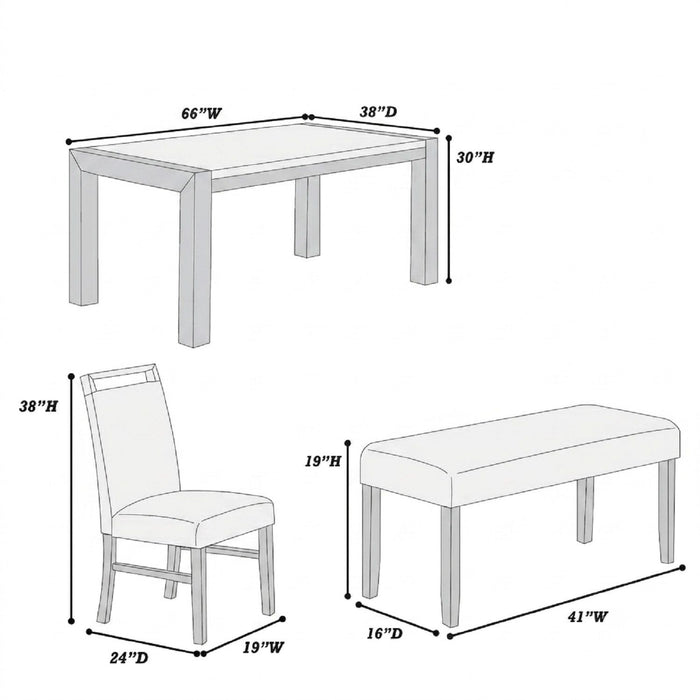 Dining Set With Table And Side Chairs Home Essentials