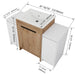 48" Freestanding Bathroom Vanity With Sink And 2 Storage Cabinets, Soft Closing Door - Imitative Oak / White Home Essentials