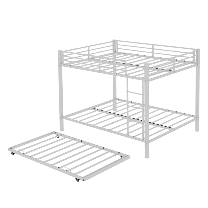Bunk Bed For Kids, Convertible Frame With Ladders & Guardrail Home Essentials