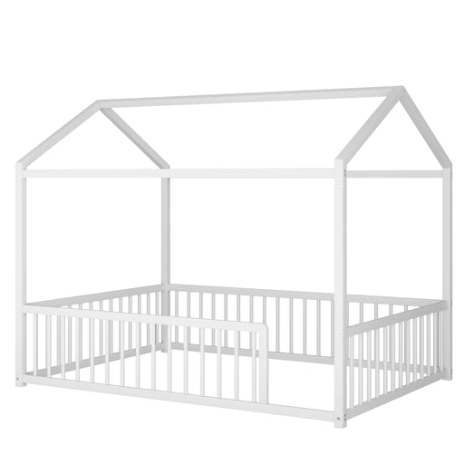 Montessori Floor Bed Frame With House Shape Hearth and Haven