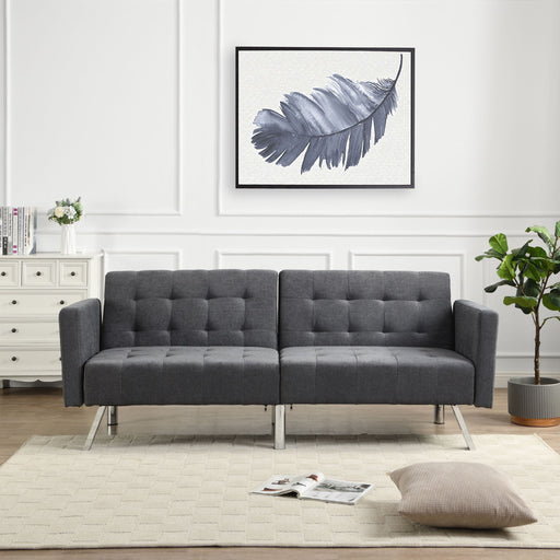 Futon Sofa Bed Convertible Folding Lounge Couch, Armrests Home Essentials