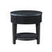Tate - Round One Drawer End Table - Black New Classic