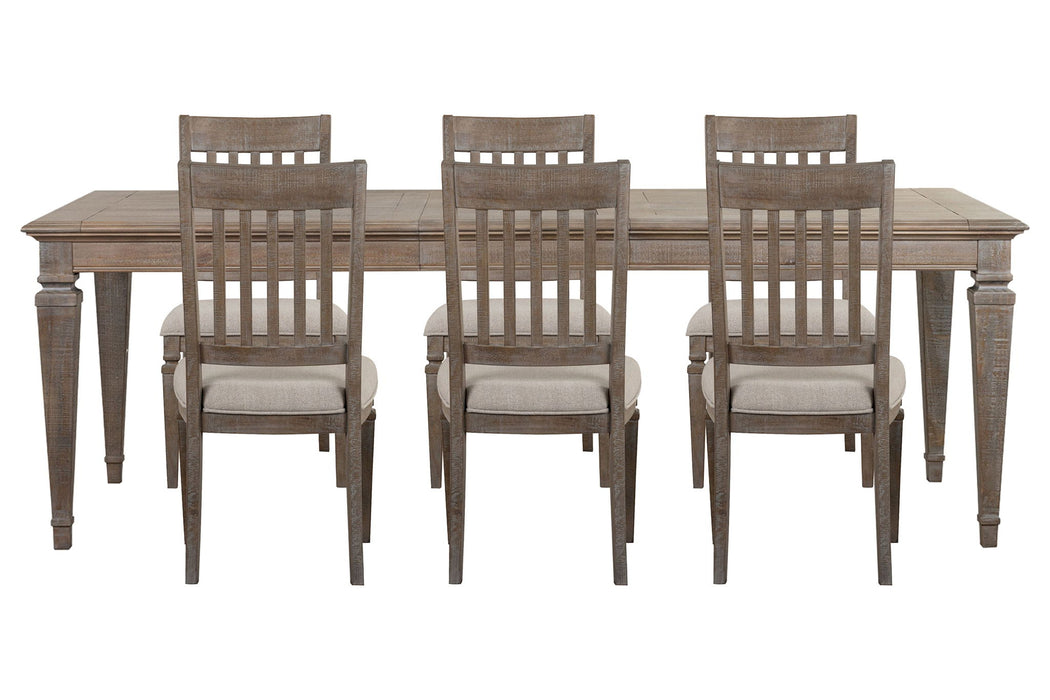 Lancaster - 7 Piece Extendable Rectangular Dining Table Set Magnussen Furniture