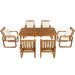 7 Piece Outdoor Patio Dining Set With Removable Cushions Hearth and Haven
