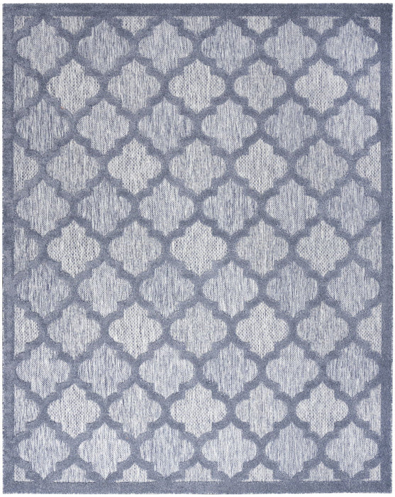 8' X 10' Area Rug Geometric Flatweave - Blue