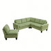 Modular L - Shaped Sectional Sofa, 6 Seater, 4 Piece Couch With Chaise - Green Home Essentials
