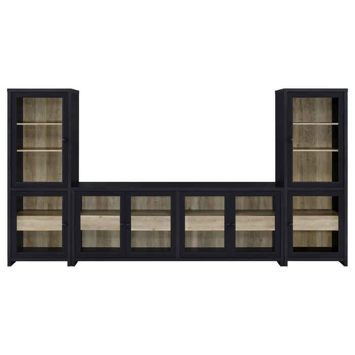 Kennison - 3 Piece Entertainment Center - Black Furniture Max