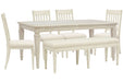 Newport - 6 Piece Extendable Rectangular Dining Table Set Magnussen Furniture