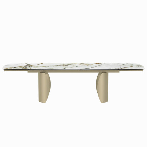 Cora - Dining Table - Ceramic Top & Golden Champange ACME
