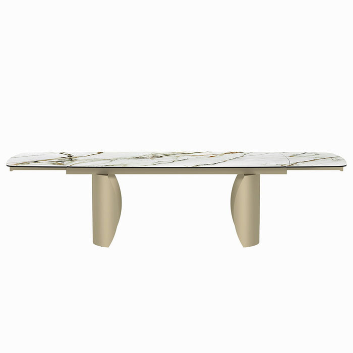 Cora - Dining Table - Ceramic Top & Golden Champange ACME