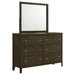 Clement - 6 Drawer Dresser With Mirror - Dark Coffee Furniture Max