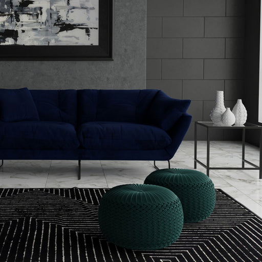 Grafton - Handcrafted Round Pouf Simpli-Home