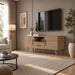 TV Stand For TVs Up To 60" With 2 Doors, 1 Drawer And 1 Open Shelf - Walnut Home Essentials