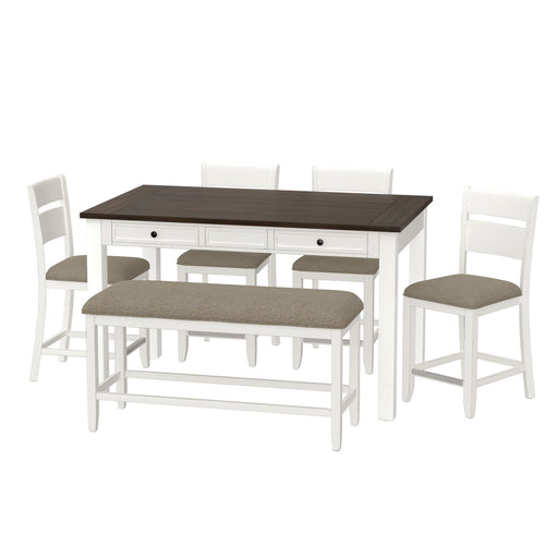 6 Piece Gathering Dining Set Emerald Home