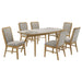 Teleli - 7 Piece Dining Set - Natural / Gray Furniture Max