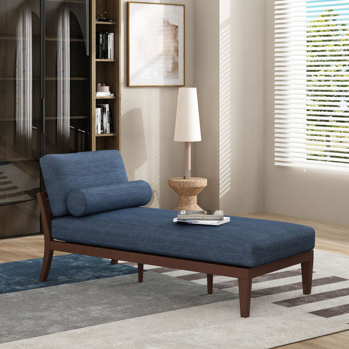 Nh-Perfect Home - Chaise Lounge - Navy Blue - Fabric