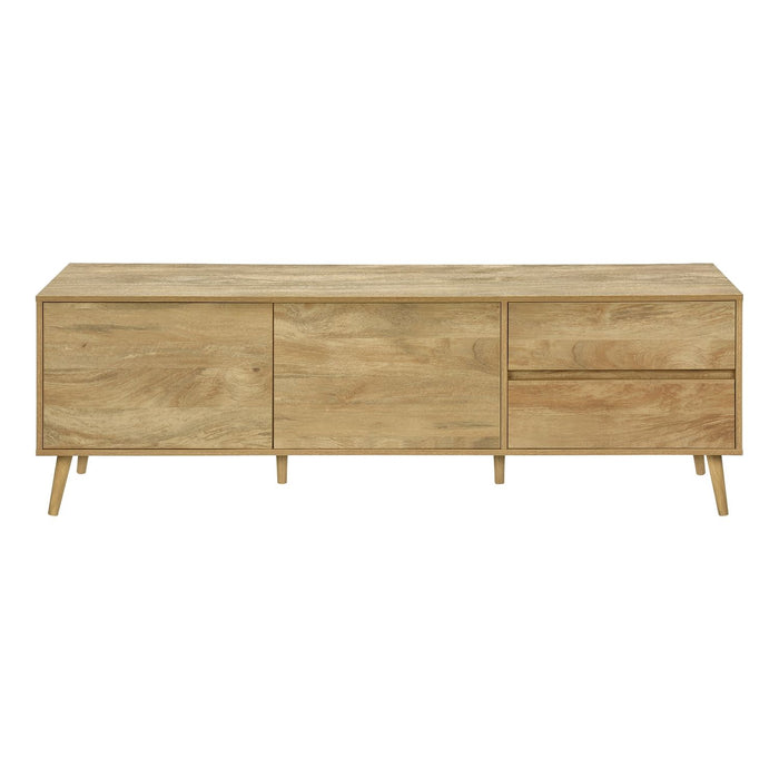 TV Stand Console With Storage Drawers And Cabinets - Walnut 8th Street