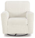 Herstow - Swivel Glider Accent Chair - Ivory Signature Design by Ashley®