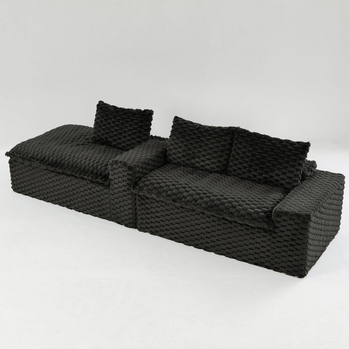 Modular Sofa, Convertible Twin Seat With Chaise Lounge Home Essentials