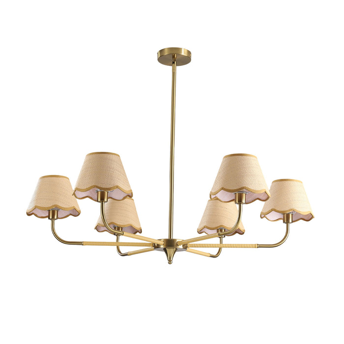 6 Lamp Chandelier - Golden Daily Nest