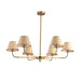 6 Lamp Chandelier - Golden Daily Nest