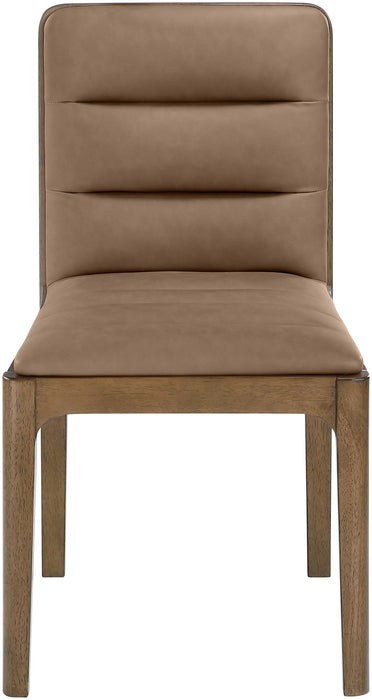 Ellis - Vegan Leather Upholstered Dining Chair (Set of 2) - Brown Base Meridian Furniture