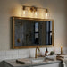 Luster - 3 Lights Vanity With Clear For Bathrooms Above Mirror Wall Lamp Satin - Clear / Gold Ashcroft Furniture