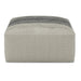 Sabella - Square Woven Outdoor / Indoor Pouf - Gray / White Simpli-Home