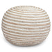 Yolanda - Round Pouf - Natural Simpli-Home