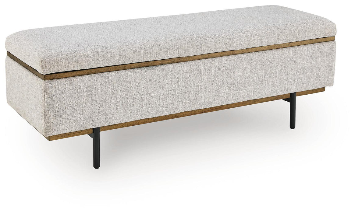 Dettaford Next-Gen Nuvella - Storage Bench - Stone Signature Design by Ashley®