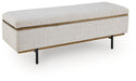Dettaford Next-Gen Nuvella - Storage Bench - Stone Signature Design by Ashley®